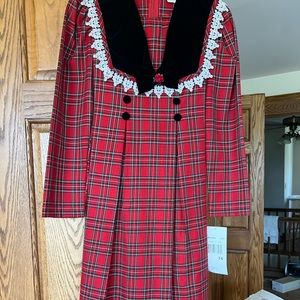 Girls size 14 plaid Christmas dress